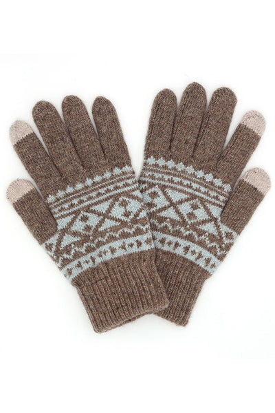 Aztec Print Gloves
